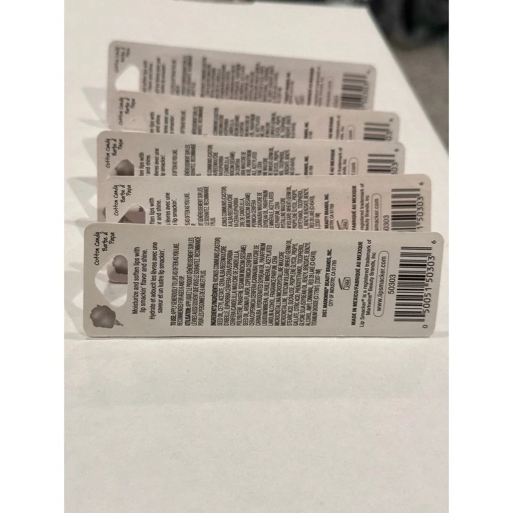 (5) Lip Smacker Flavored Lip Balm, Flavored‎ Moisturizing, Smoothing Soft Shine